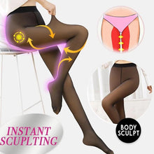 將圖片載入圖庫檢視器 Flawless Legs Fake Translucent Warm Fleece Pantyhose
