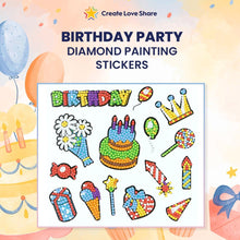 將圖片載入圖庫檢視器 Diamond Painting Stickers - Birthday Create Love Share 
